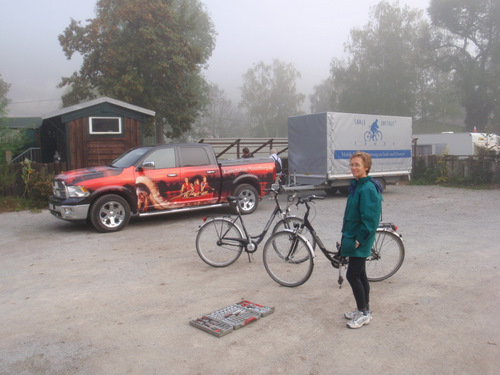 We are at a bike and canoe rental facility.